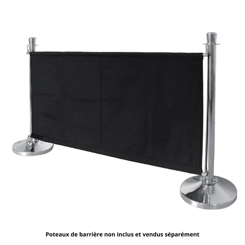 Barrière en Toile Noire avec Fixations