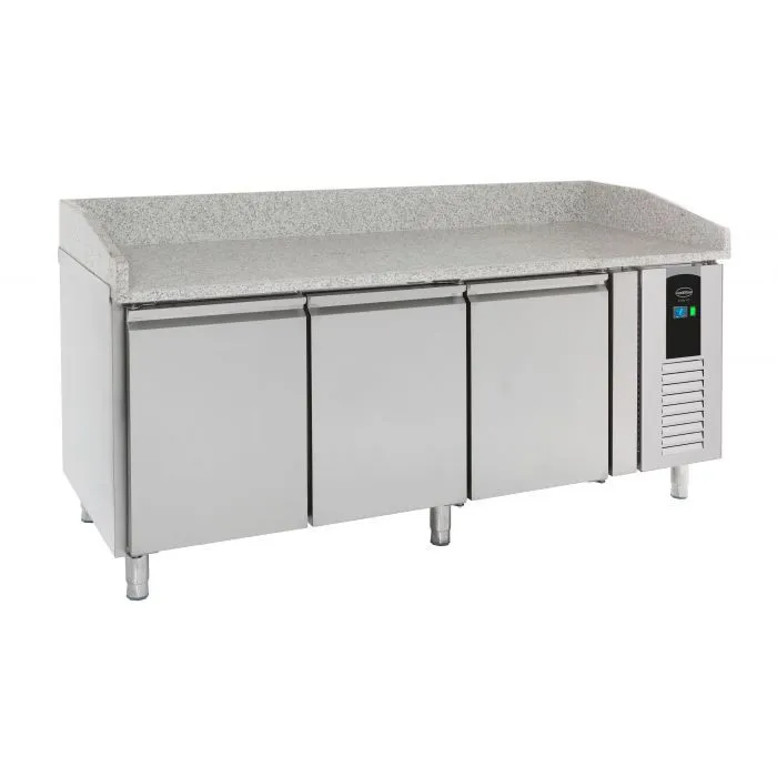 Pizzavorbereitungstisch mit 3 Türen - 410 L