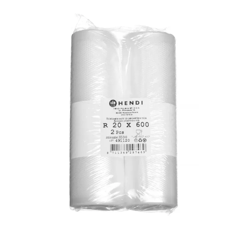 Gegolfde Vacuümzakken Rol - 6000 x 200 mm - Set van 2