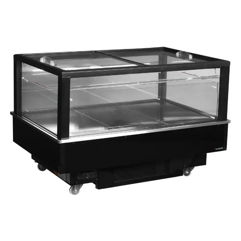 Kühlschrank Gefrierschrank Schwarzer Glasdeckel - 320 L