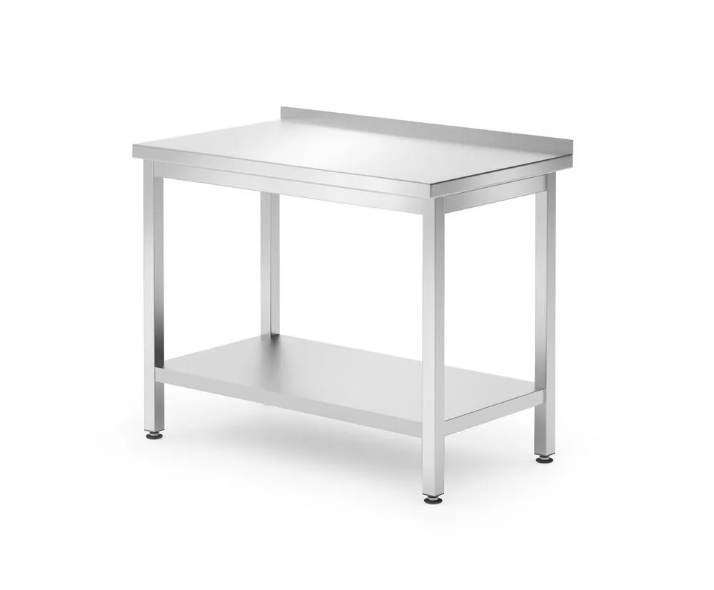 Table de Travail Murale Kitchen Line avec Étagère - P 600 x L 1000 mm