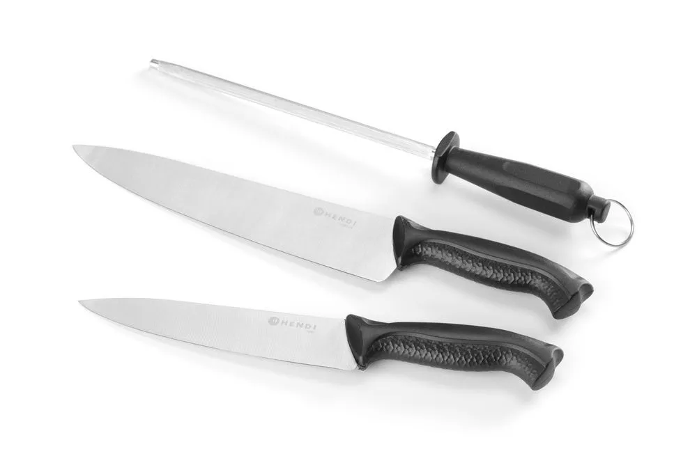 Set 3 Stück - Messer und Wetzstahl