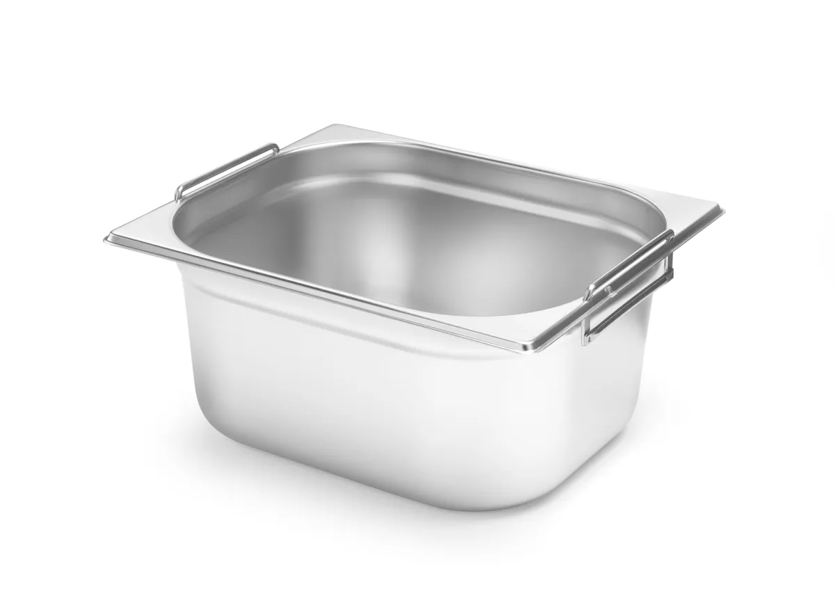 Bac Gastro Budget Line GN 1/2 avec Poignées Inox - Profondeur 200 mm - 12,5 L
