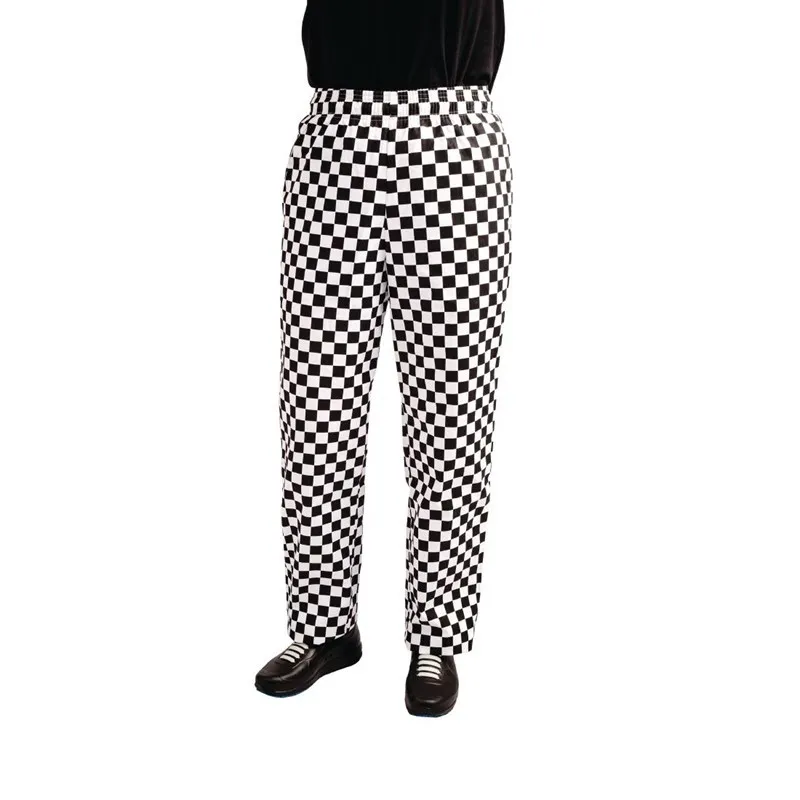 Pantalon de Cuisine Easyfit à Damier Noir et Blanc - Taille M