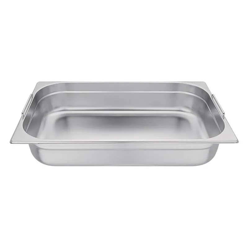 Bac GN 1/1 en Inox avec Poignées - 29 L - H 100 mm
