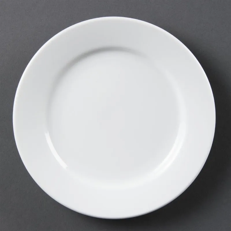 Assiette à Bord Large Blanche - Ø 202 mm - Lot de 12