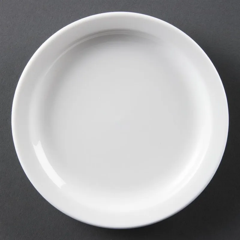 Assiette à Bord Étroit Blanche - Ø 202 mm - Lot de 12