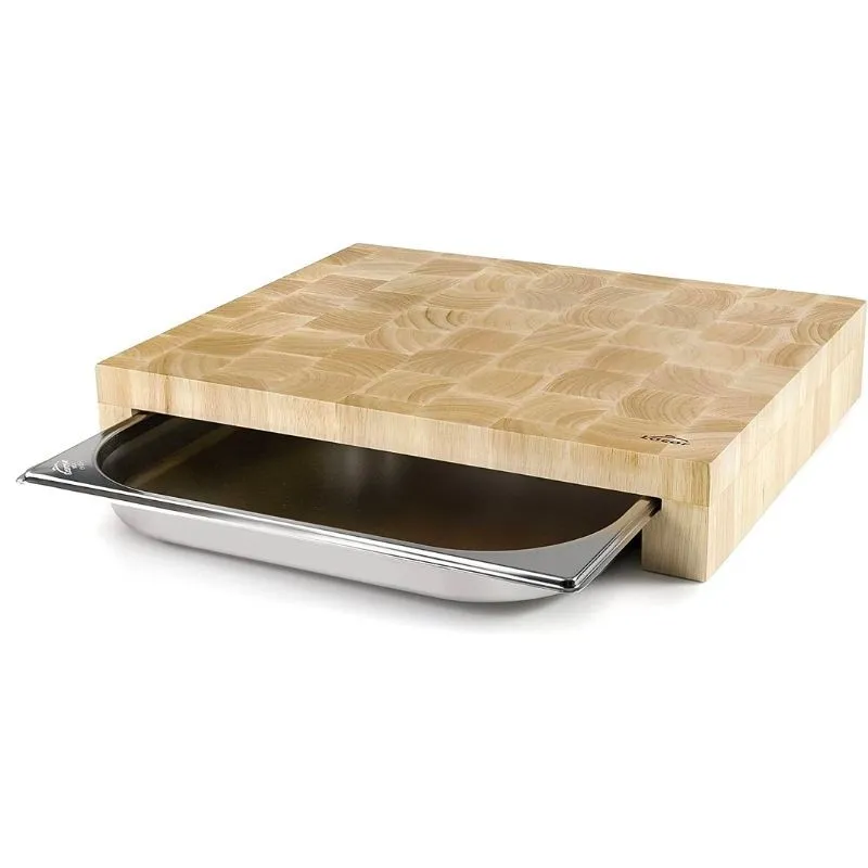 Snijplank van hout - 350 x 290 mm - GN 2/3 laden - Dikte 70 mm