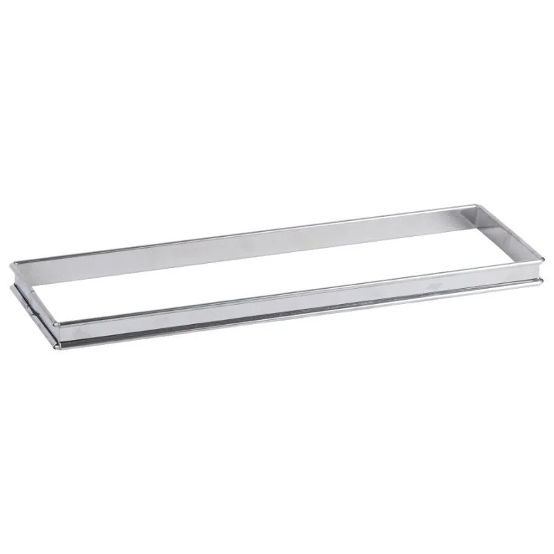 Rechthoekige taartvorm van roestvrij staal - 350 x 110 mm