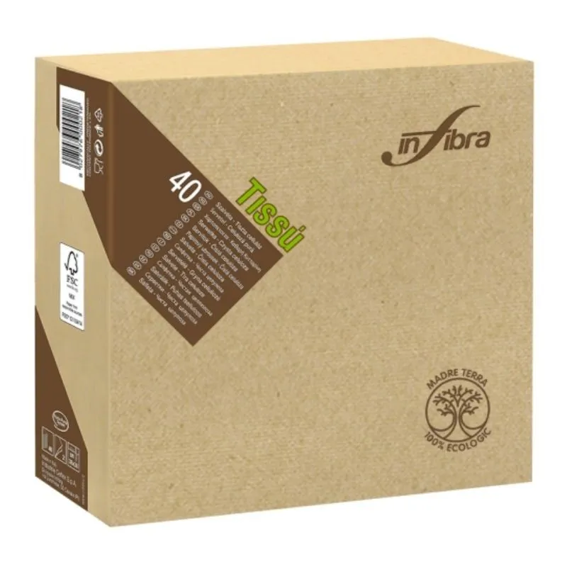 Servet Moeder Aarde van cellulose 2-laags 38 x 38 - Set van 1440