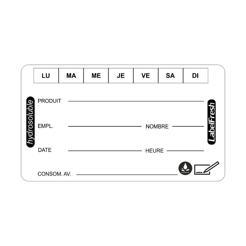Traceerbaarheidslabels - LabelFresh Oplosbaar - 70 x 40 mm - Pak van 250