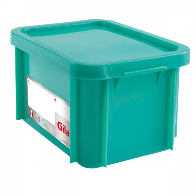Bac Rectangulaire 15 L avec Couvercle HACCP - Vert