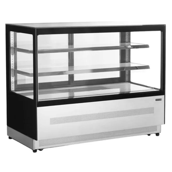 Koelvitrine Toonbank 2 Glazen Deuren Zwart - 244 L