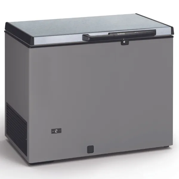 Vrieskist RVS-look en RVS-deksel - 290 L