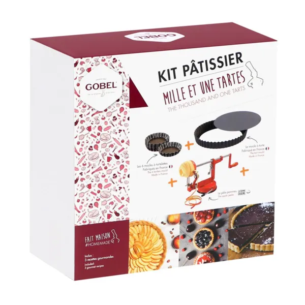Kit 1001 Taarten: 1 Taartvorm, 6 Tartelettes en 1 Appelschiller