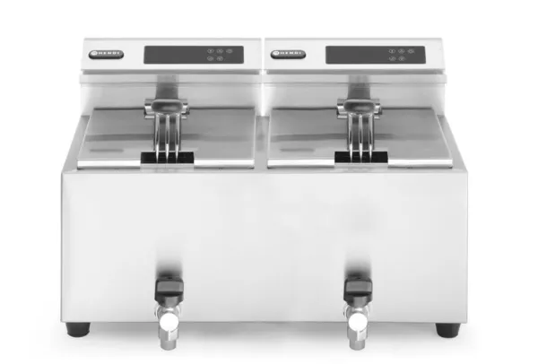 Friteuse Profi Line Numérique avec Robinet de Vidange - 2 x 8 L