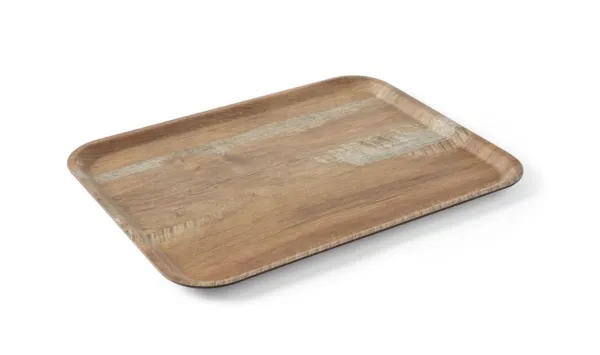 Plateau de Service en Mélamine Imprimé Bois - 530 x 370 mm