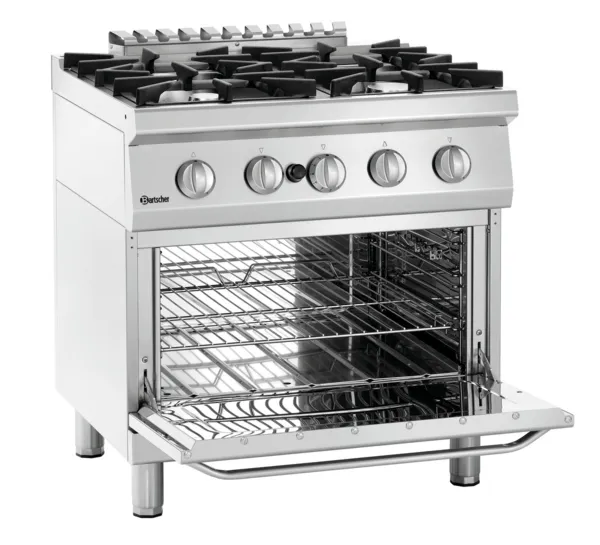 Fornuis Serie 700 - 4 branders & gasoven GN2/1