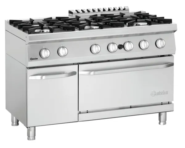 Fornuis Serie 700 - 6 Branders & Gasoven GN2/1