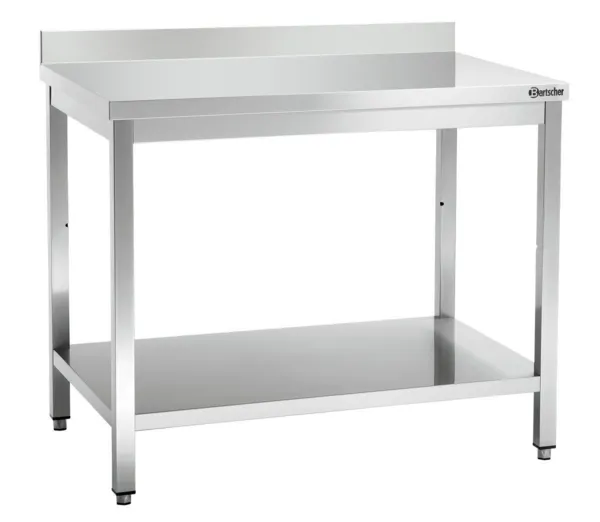 Edelstahltisch mit Aufkantung - L 1000 x T 700 mm