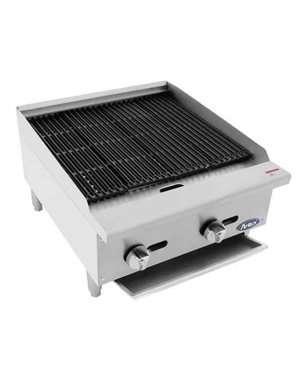 Grill Rainuré à Pierre de Lave - 2 Brûleurs