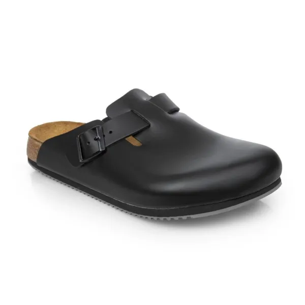 Schwarze Boston Birkenstock Clogs - Größe 39