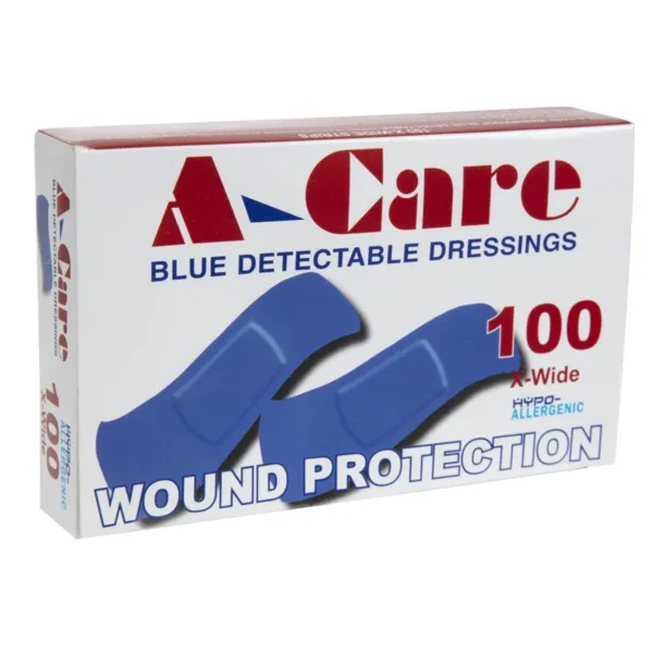 Standard blaue Pflaster - 70 x 25 mm - Packung mit 100