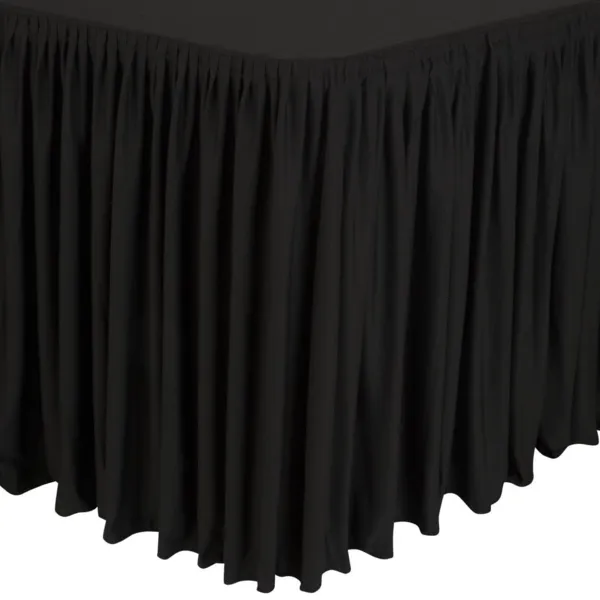 Nappe et Juponnage Rectangulaires Noirs - 750 x 1820 mm