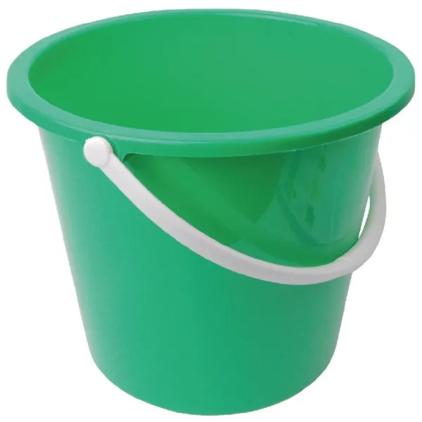 Seau Rond en Plastique Vert - 10 L