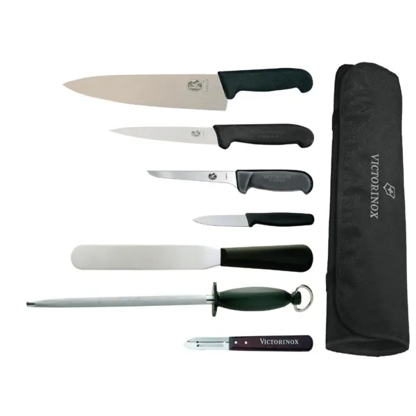 Set von Messern mit 215mm Kochmesser und Etui