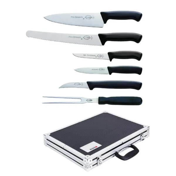 Set van 6 messen en magnetische koffer
