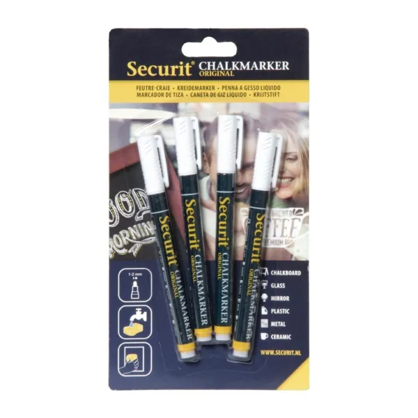 Flüssige Kreidemarker Weiß - Set mit 4