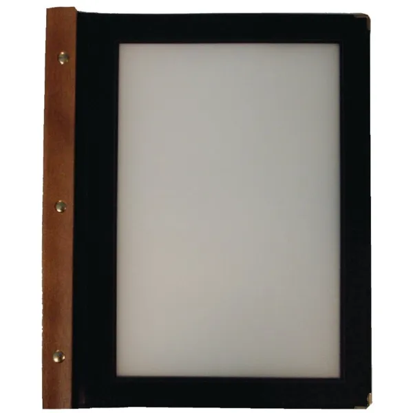 Protège-Menus En Bois Noir A4