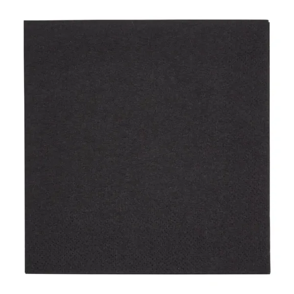 Serviettes Cocktail 2 Plis Pliage 1/4 240 mm Noir - Lot de 4000