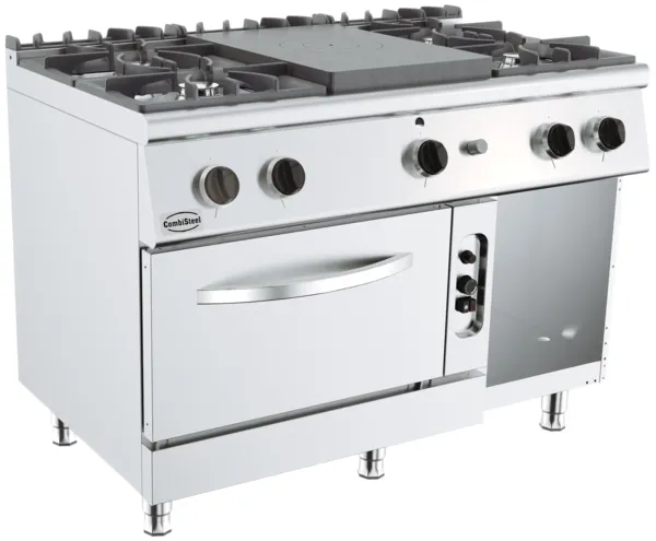 Professioneller Herd 700 - 4 Brenner und Gasofen