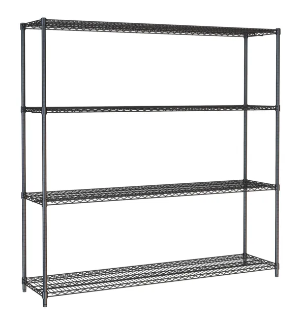 Abnehmbares Regal mit 4 Ebenen Schwarz - L 1800 x T 450 mm