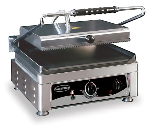 Grill Panini Simple - Plaques Lisses et Rainurées