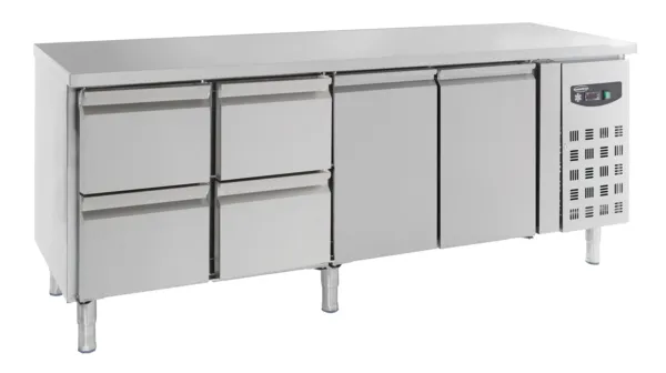 Positive Kühltisch GN 1/1 mit 2 Türen und 4 Schubladen - 553 L