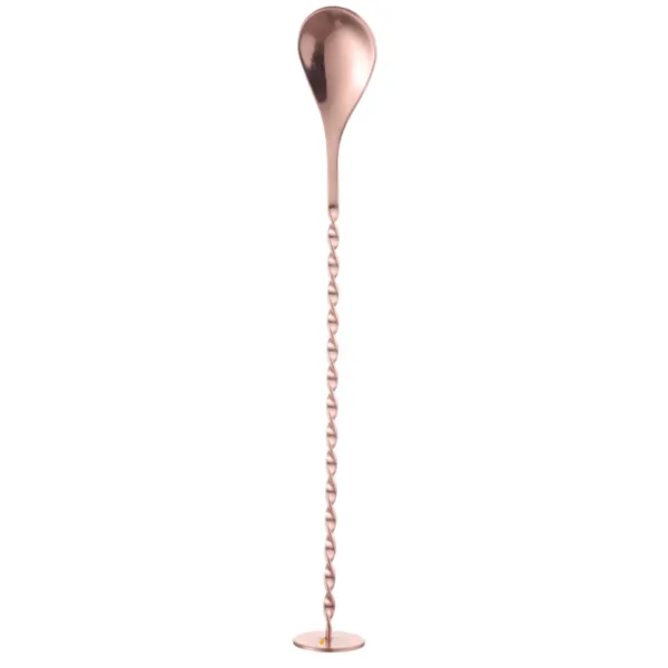Cocktail-Löffel mit Kupferstößel - 280 mm