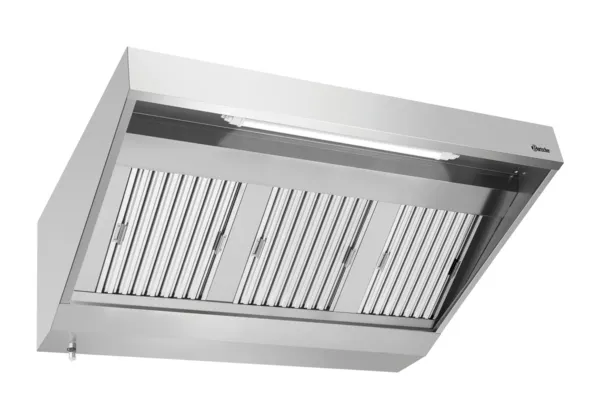 Hotte Murale avec Moteur et Eclairage - L 1500 x P 900 mm