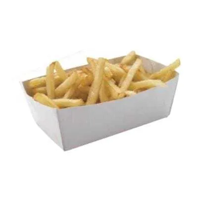 Barquettes Carton Blanc - L 120 x P 70 mm - Eco Responsables - Lot de 250