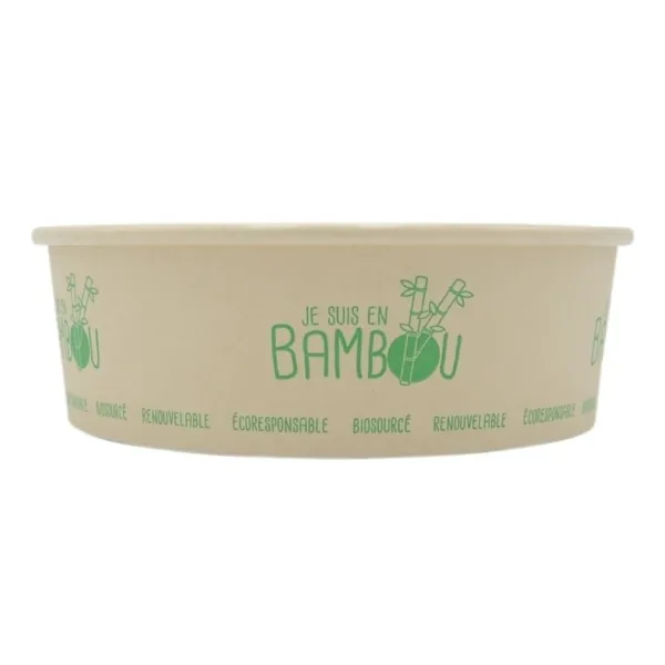 Bol à Salade en Bambou - 750 ml - Lot de 50