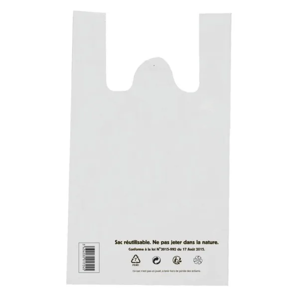 Herbruikbare witte schoudertas - 21 L - Set van 100