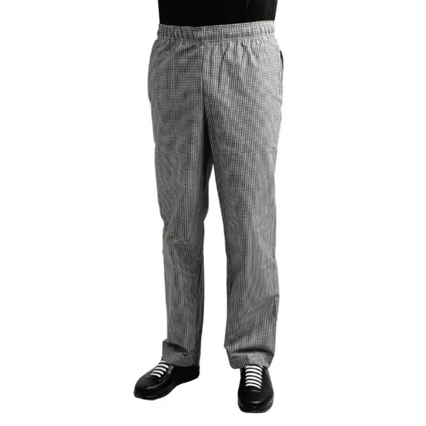 Pantalon de Cuisine Easyfit à Petits Carreaux Noirs - Taille M
