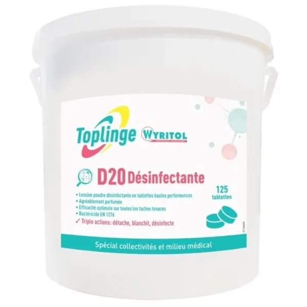 Tablettes Désinfectantes pour le Linge - Lot de 125